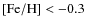 $\rm [Fe/H]<-0.3$