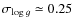 $\sigma_{\log g}\simeq 0.25$