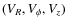 $(V_R, V_\phi, V_z)$