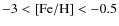 $-3<\rm [Fe/H]<-0.5$
