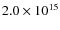$2.0 \times 10^{15}$