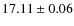 $17.11\pm0.06$