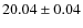 $20.04\pm0.04$