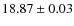 $18.87\pm0.03$