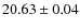 $20.63\pm0.04$