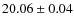$20.06\pm0.04$