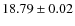 $18.79\pm0.02$