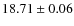 $18.71\pm0.06$