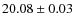 $20.08\pm0.03$
