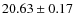 $20.63\pm0.17$