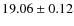 $19.06\pm0.12$