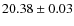 $20.38\pm0.03$