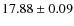 $17.88\pm0.09$