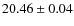 $20.46\pm0.04$