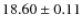 $18.60\pm0.11$