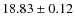 $18.83\pm0.12$