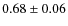 $0.68\pm0.06$