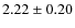 $2.22\pm0.20$