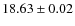 $18.63\pm0.02$