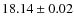 $18.14\pm0.02$