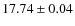 $17.74\pm0.04$