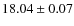 $18.04\pm0.07$