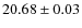 $20.68\pm0.03$