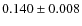 $ 0.140 \pm 0.008$