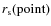 $r_{\rm s}\rm (point)$