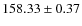 $158.33 \pm 0.37$