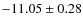 $-11.05 \pm 0.28$