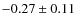 $-0.27\pm0.11$