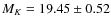 $M_K=19.45\pm0.52$
