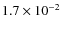 $1.7\times10^{-2}$