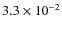 $3.3\times10^{-2}$