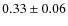 $0.33\pm0.06$