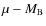 $\mu-M_{\rm B}$