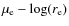 $\mu_{\rm e}-\log(r_{\rm e})$