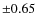 $\pm0.65$