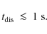 \begin{displaymath}
t_{\rm dis} \ \la \ 1 ~ {\rm s} .
\end{displaymath}