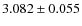 $ 3.082\pm0.055 $