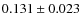 $0.131\pm0.023$