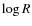 $\log R$