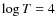 $\log T=4$