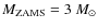 $M_{\rm ZAMS}=3~M_{\odot}$