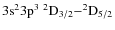 $\rm 3s^23p^3\ ^2D_{3/2}{-}^2D_{5/2}$