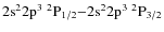 $\rm 2s^22p^3\ ^2P_{1/2}{-}2s^22p^3\ ^2P_{3/2}$