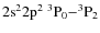 $\rm 2s^22p^2\ ^3P_0{-}^3P_2$