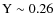 ${\rm Y}\sim 0.26$