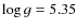 $\log g = 5.35$